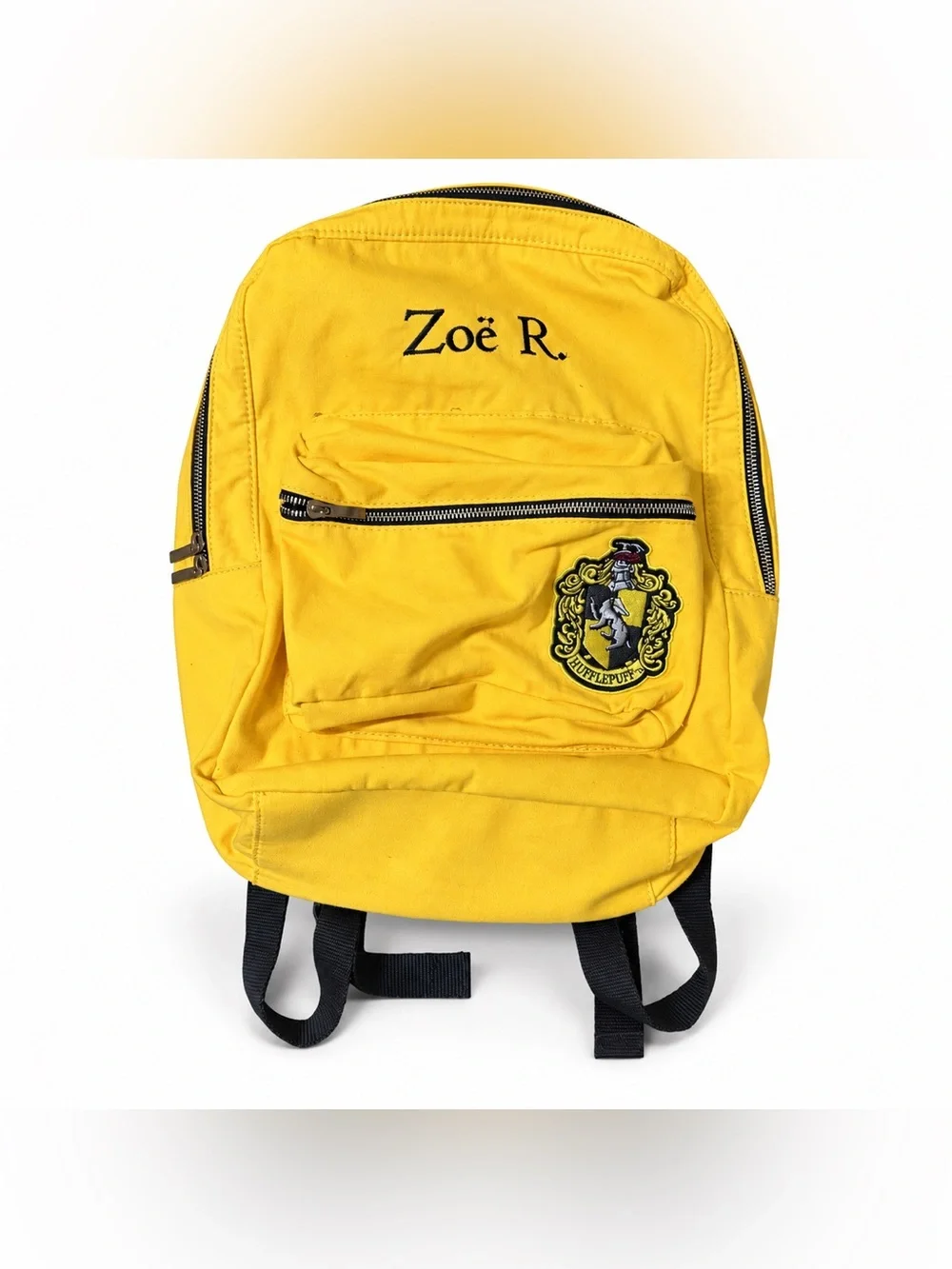 Universal Studios Harry Potter Hufflepuff Yellow Backpack Personalized